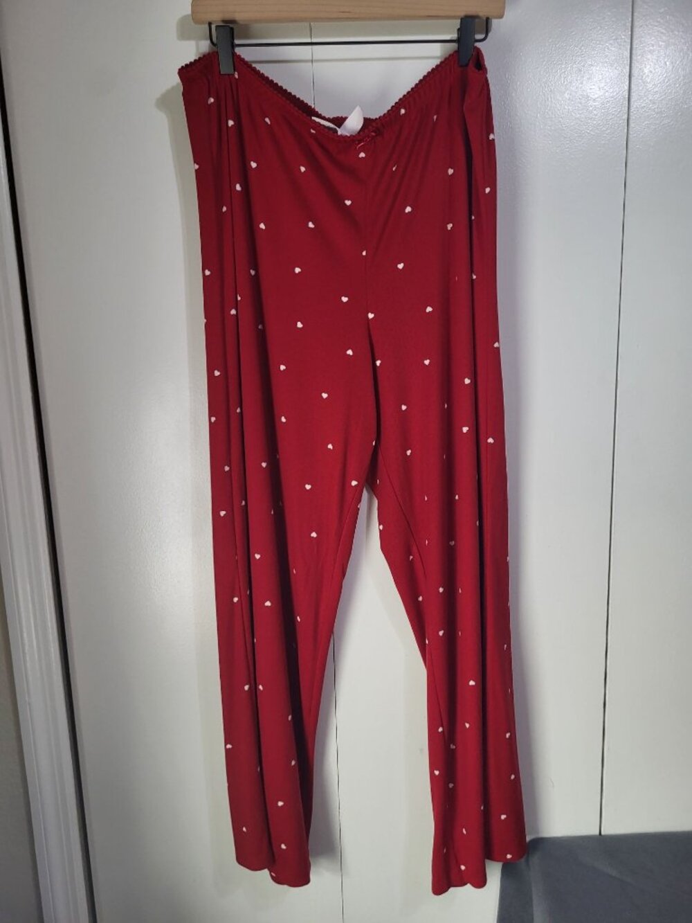 Auden Women's XXL Red with Hearts Pointelle Pajama Set Soft Loungewear Valentine - Picture 4 of 11